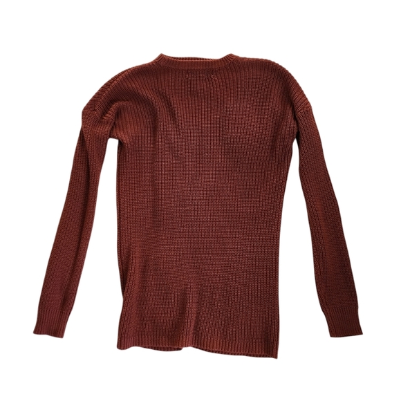 Pink‎ Rose Knit Sweater w/ Collar Cutout - Women's Small - Picture 4 of 5